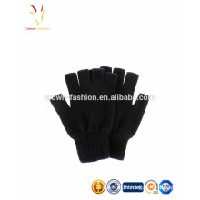 Gants sans doigts en cachemire hiver Gants en tricot avec demi doigt